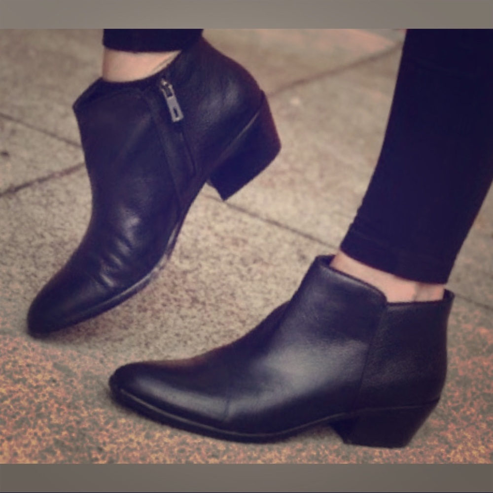 Sam Edelman Petty Ankle Boot - Black Leather (10)